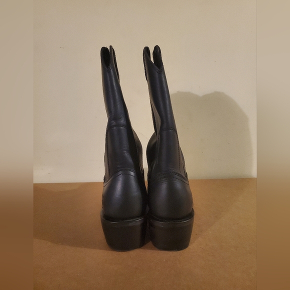 Black Leather Western Boots main image 5